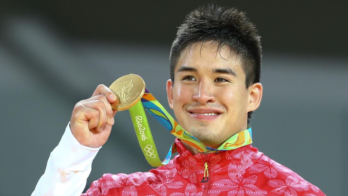 Mashu Baker wins gold in the -90kg Judo event for Japan