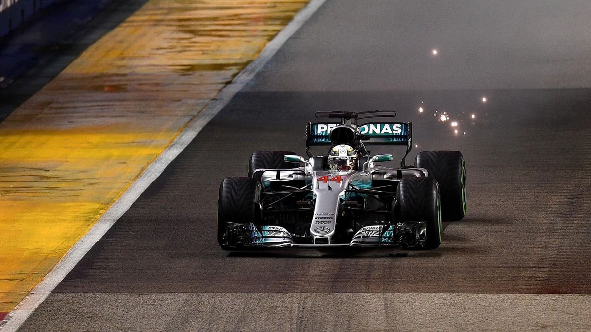 Lewis Hamilton (Mercedes) lors du Grand Prix de Singapour