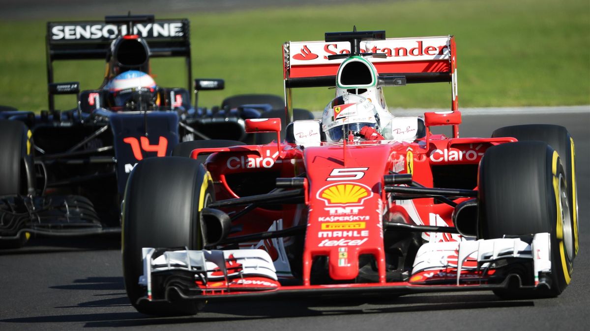 Sebastian Vettel y Fernando Alonso en el Gran Premio de México 2016