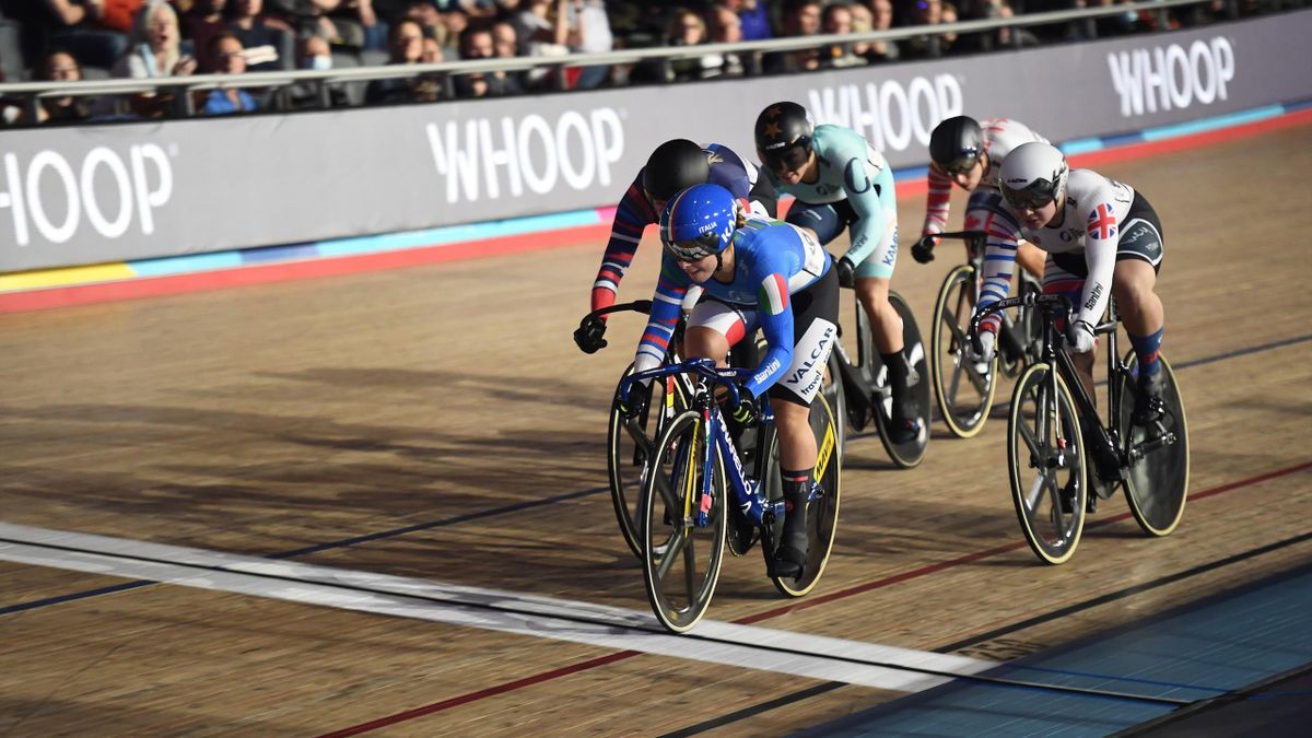 UCI Track Champions League 2021 - Action im Keirin