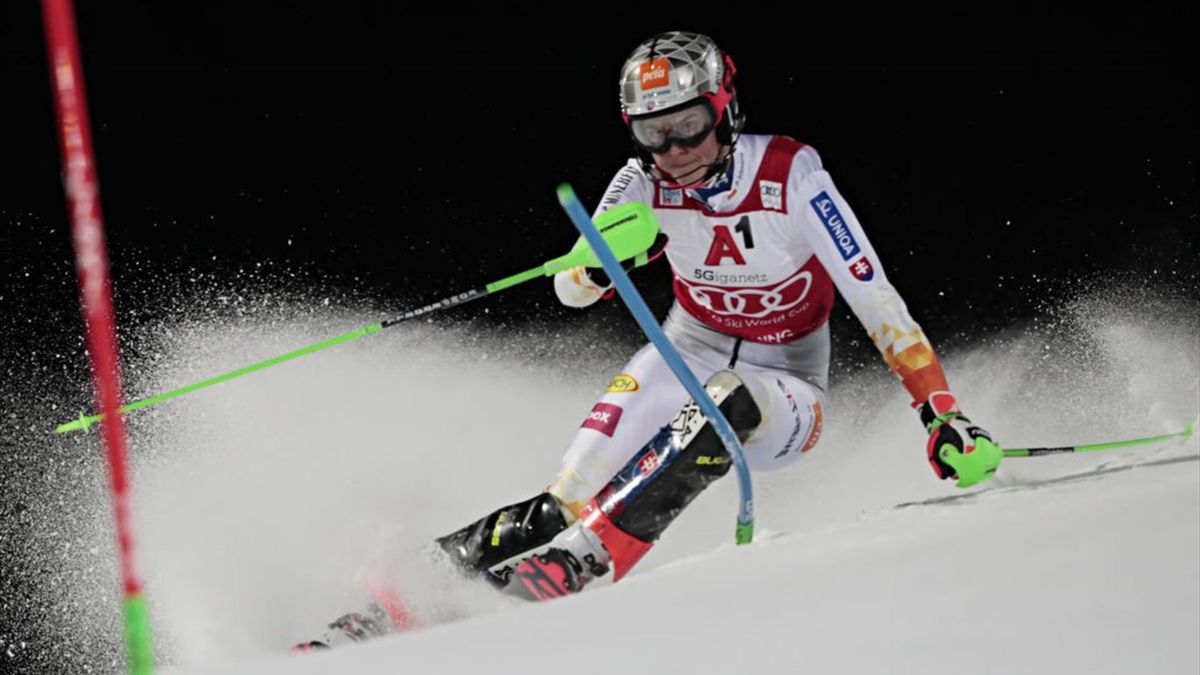 Petra Vlhova lors du slalom de Coupe du monde à Schladming le 11 janvier 2022