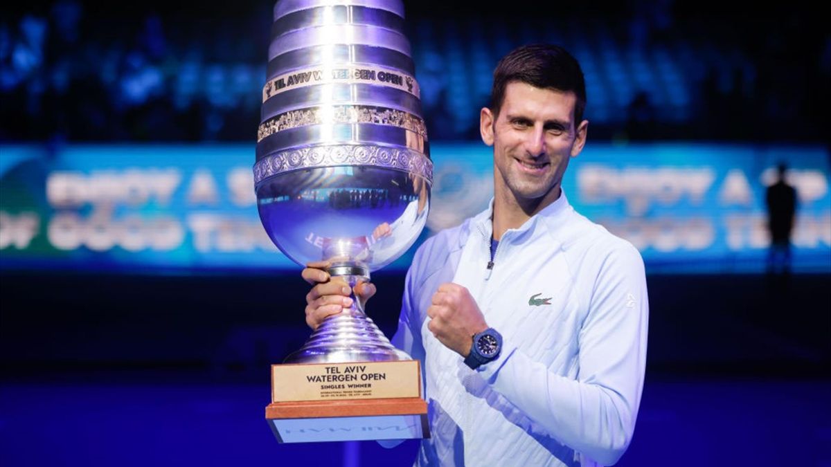 Novak Djokovic won vorige maand het ATP 250-toernooi in Tel Aviv.