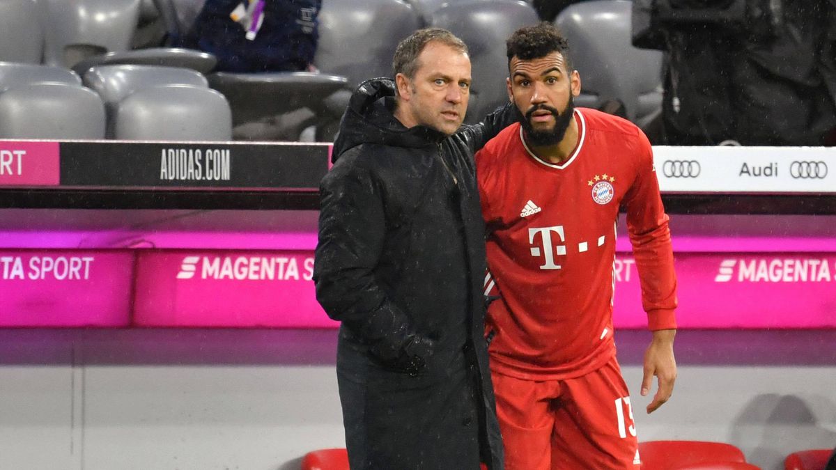 Hansi Flick (links) und Eric Maxim Choupo-Moting - FC Bayern München