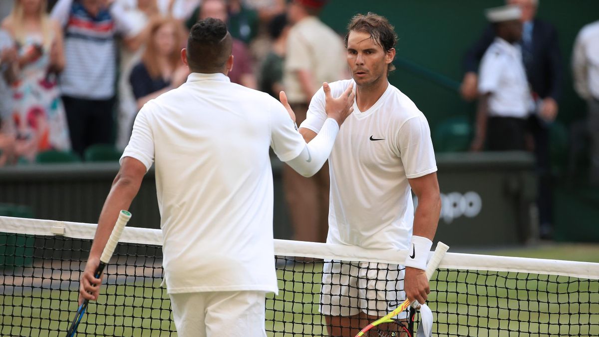 Nadal y Kyrgios en Wimbledon 2019