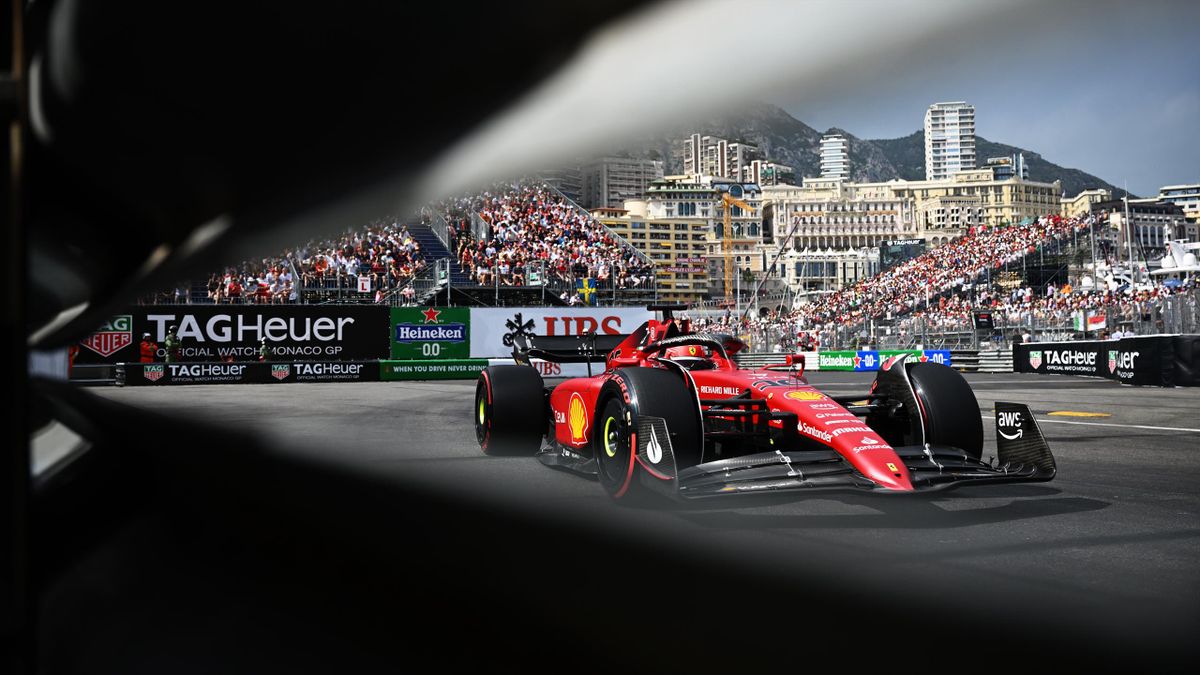 Charles Leclerc (Ferrari) lors de la qualification à Monaco, le 28 mai 2022