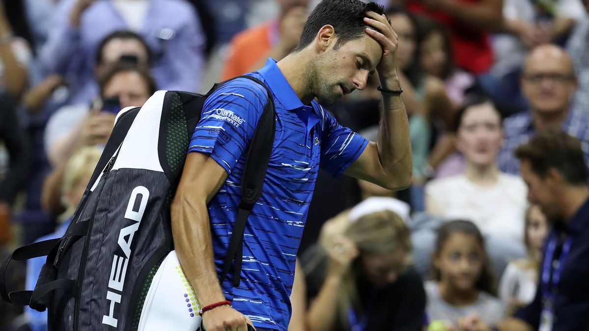 Novak Djokovic gibt auf bei den US Open.