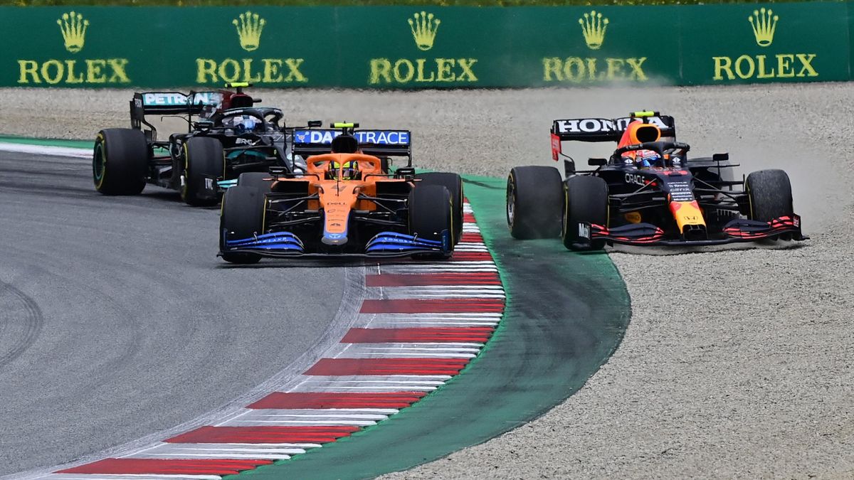 Lando Norris (McLaren) et Sergio Pérez (Red Bull) au Grand Prix d'Autriche 2021