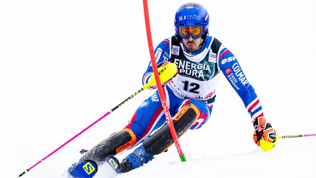 Victor Muffat-Jeandet lors du slalom de Zagreb.