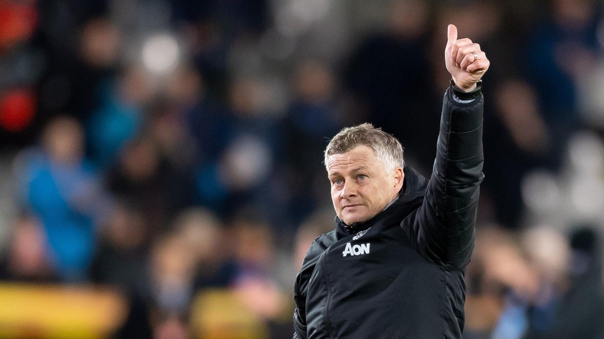 head coach Ole Gunnar Solskjaer of Manchester United gestures during the UEFA Europa League round of 32 first leg match between Club Brugge and Manchester United at Jan Breydel Stadium on February 20, 2020 in Brugge, Belgium