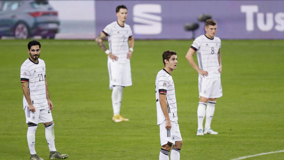 Spain 6-0 Germany: Ilkay Gundogan, Robin Koch, Florian Neuhaus, Toni Kroos look dejected