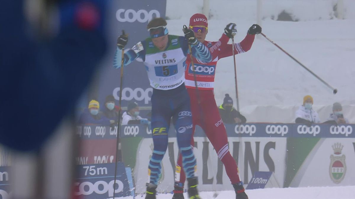 Alexander Bolshunov Whips Rival With Ski Pole Then Crashes Into Him On Purpose Eurosport