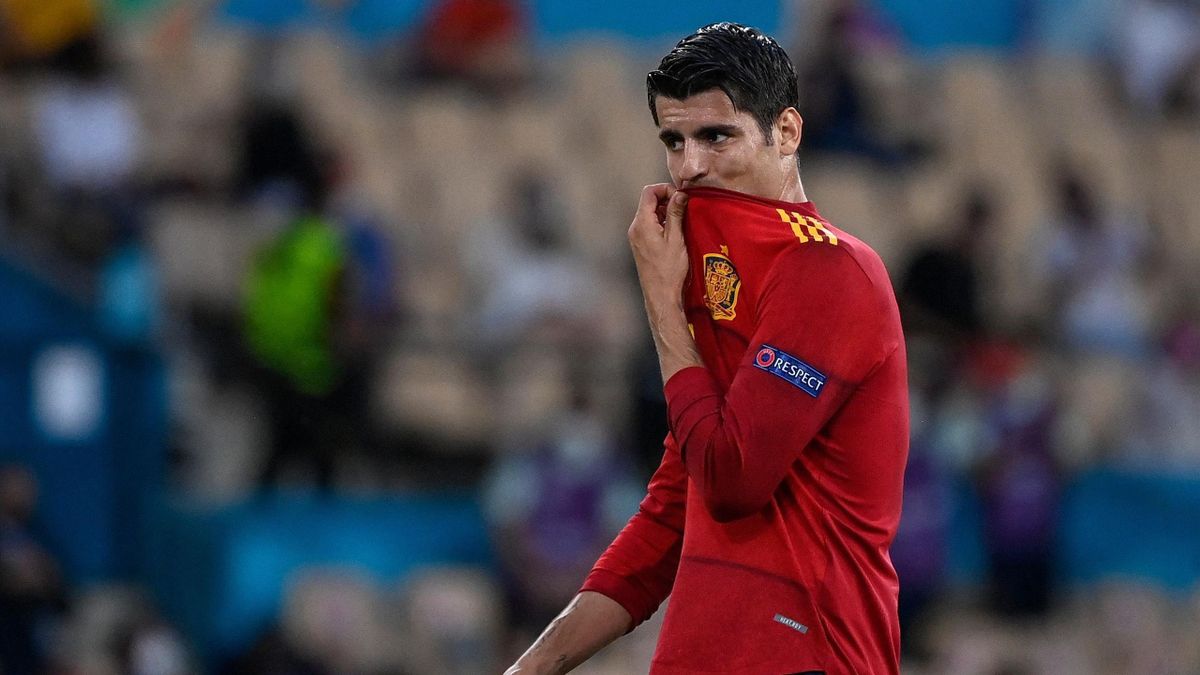 La delusione di Alvaro Morata - Spagna-Svezia Euro 2020