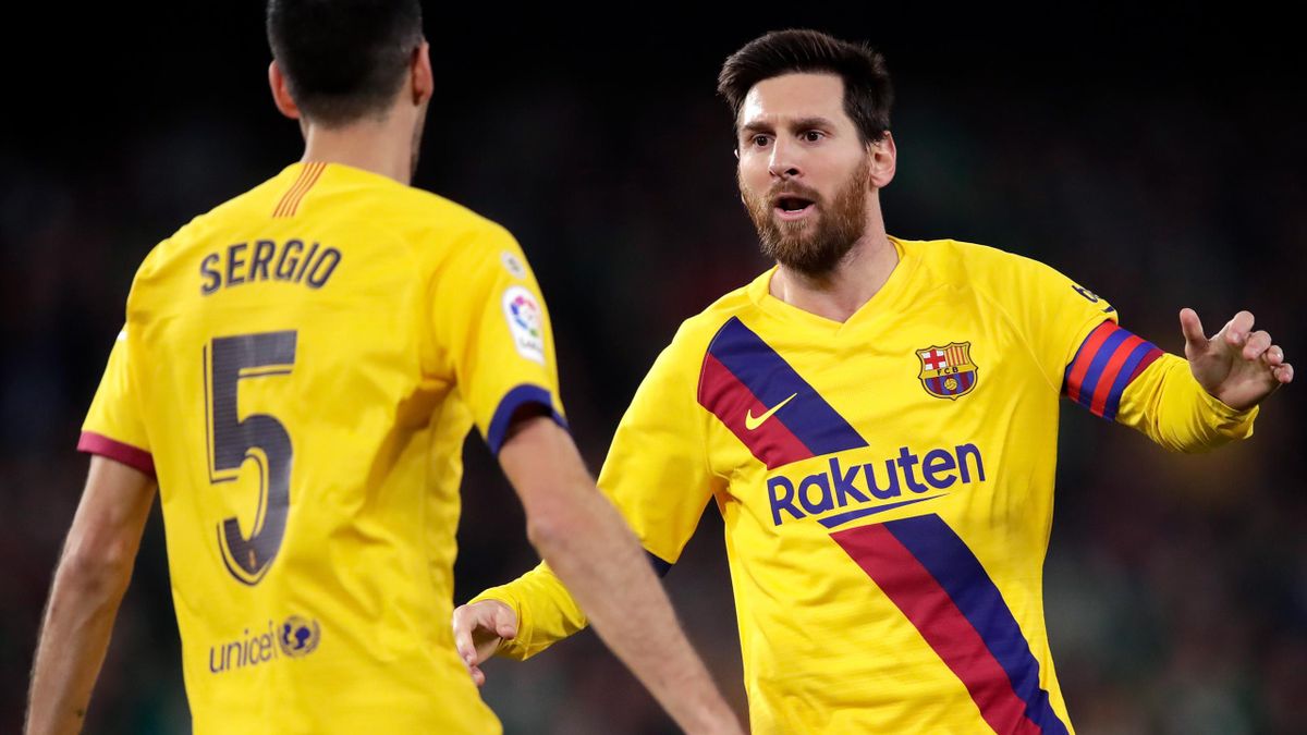 Lionel Messi, Sergio Busquets - Betis-Barcelona - Liga 2019/2020 - Getty Images