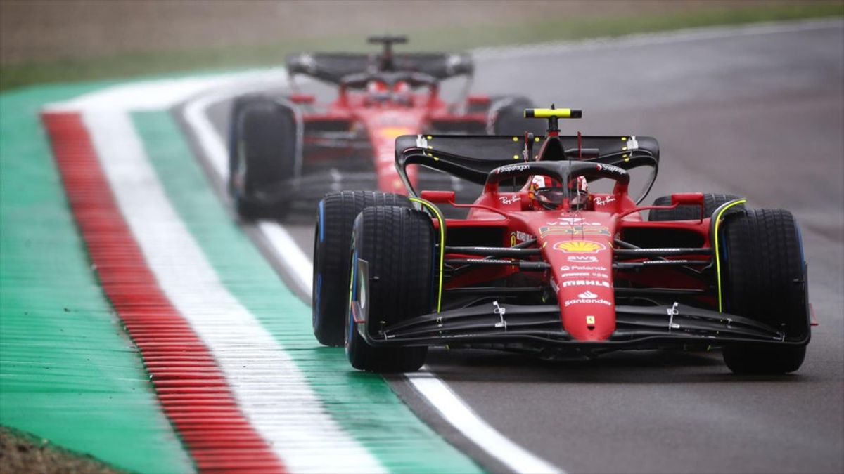 Carlos Sainz y Charles Leclerc, Ferrari, GP Emilia Romaña