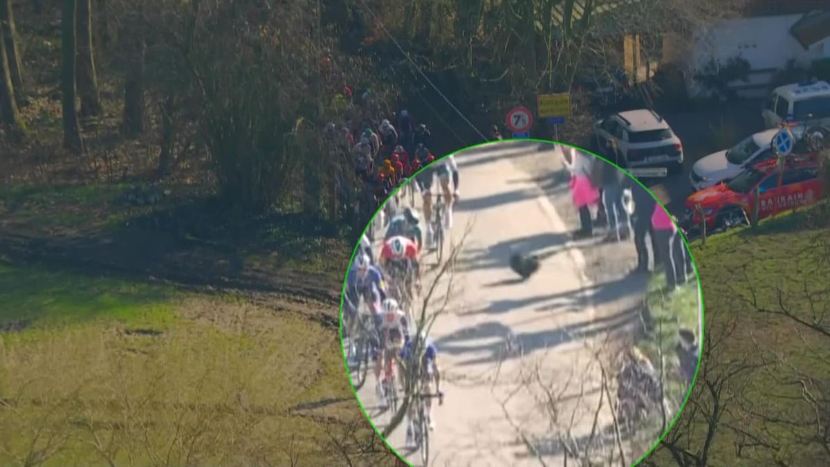 Kuurne-Brussels-Kuurne cycling 2021 - 'Keep him on a lead!' - Dog almost causes carnage - Eurosport