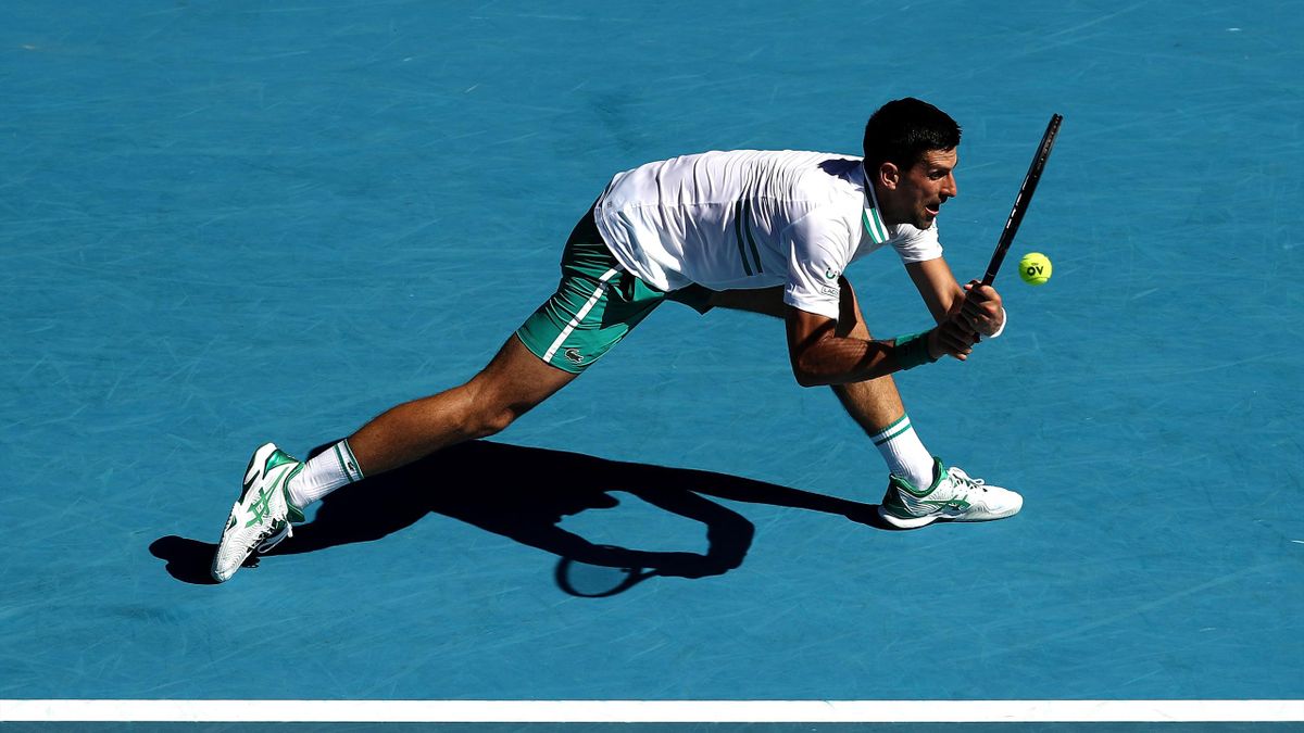 Novak Djokovic during his second round win over Frances Tiafoe