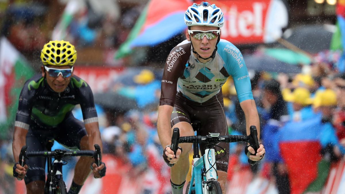 Romain Bardet et Nairo Quintana à l'arrivée de la 20e étape du Tour 2016