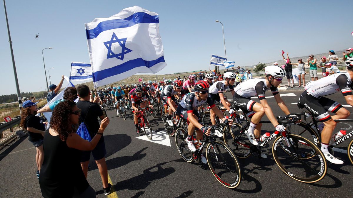 El pelotón del Giro de Italia 2018 en Israel