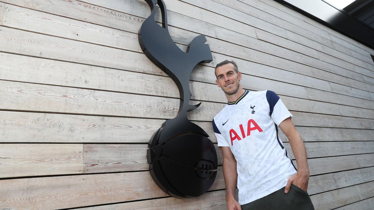 New Spurs signing Gareth Bale poses for a portrait as he is unveiled on September 18, 2020 in Enfield, England.