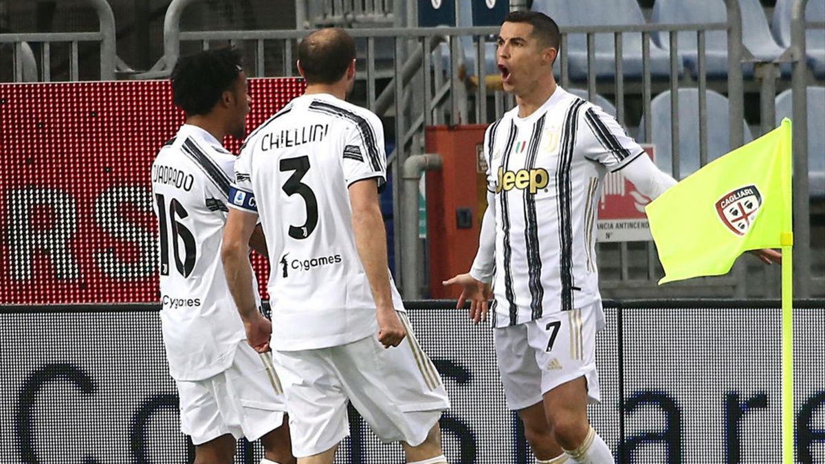 Cagliari-Juventus 1-3: tripletta di Ronaldo, i bianconeri reagiscono  all'eliminazione in Champions - Eurosport