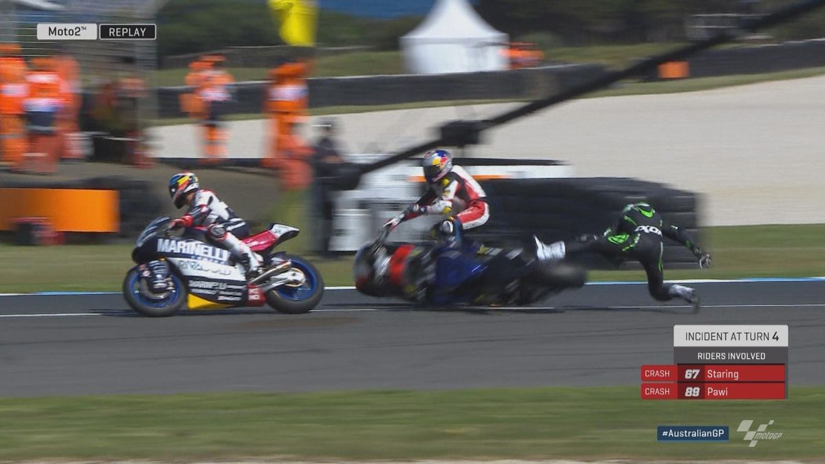 Australian GP - Moto2 - FP2 Crash Staring Pawl
