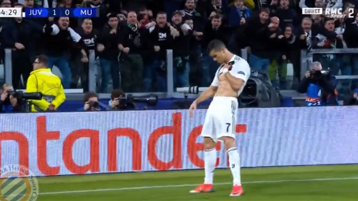 ronaldu vse taki otprazdnoval gol myu