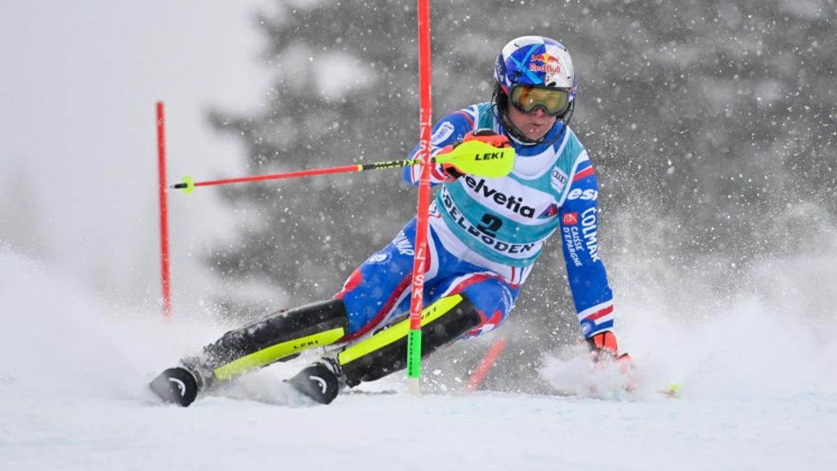Alexis Pinturault lors du slalom d'Adelboden le 9 janvier 2022