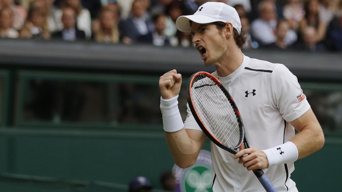 Britain's Andy Murray celebrates during his match against Australia's Nick Kyrgios