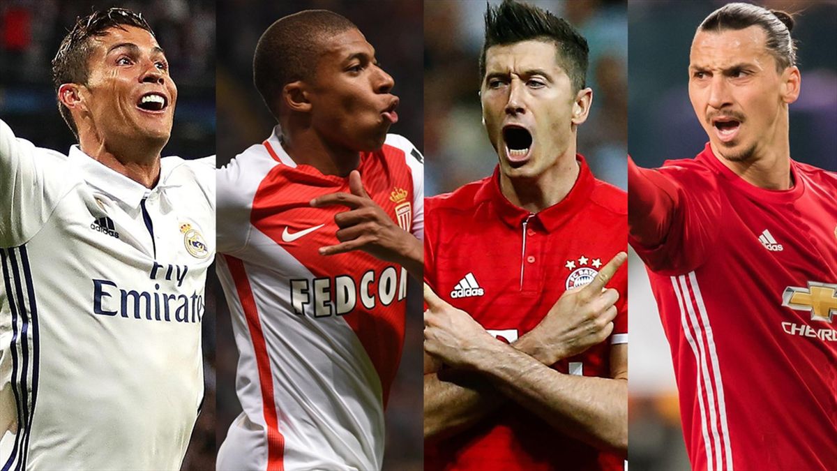 Stürmer-Domino mit Ronaldo, Ibrahimovic, Mbappé, Sánchez ...