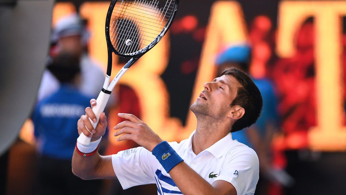 Serbia's Novak Djokovic celebrates his victory against Canada's Denis Shapovalov