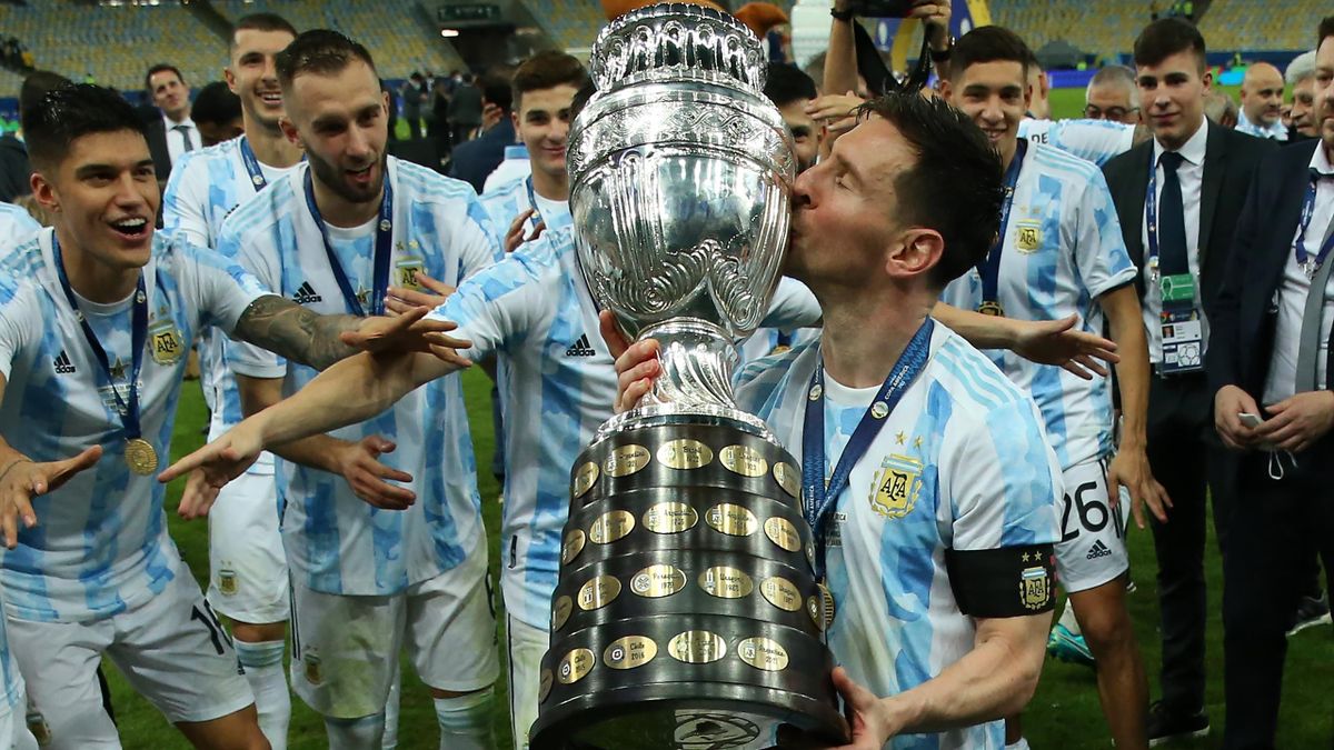 Messi feiert den Triumph bei der Copa América