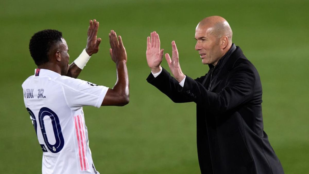 Vinicius Jr. and Zinedine Zidane, Real Madrid-Liverpool