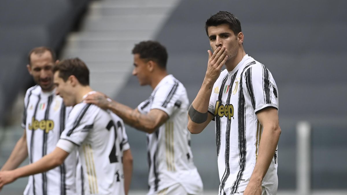 L'esultanza al bacio di Alvaro Morata, Juventus-Genoa, Getty Images
