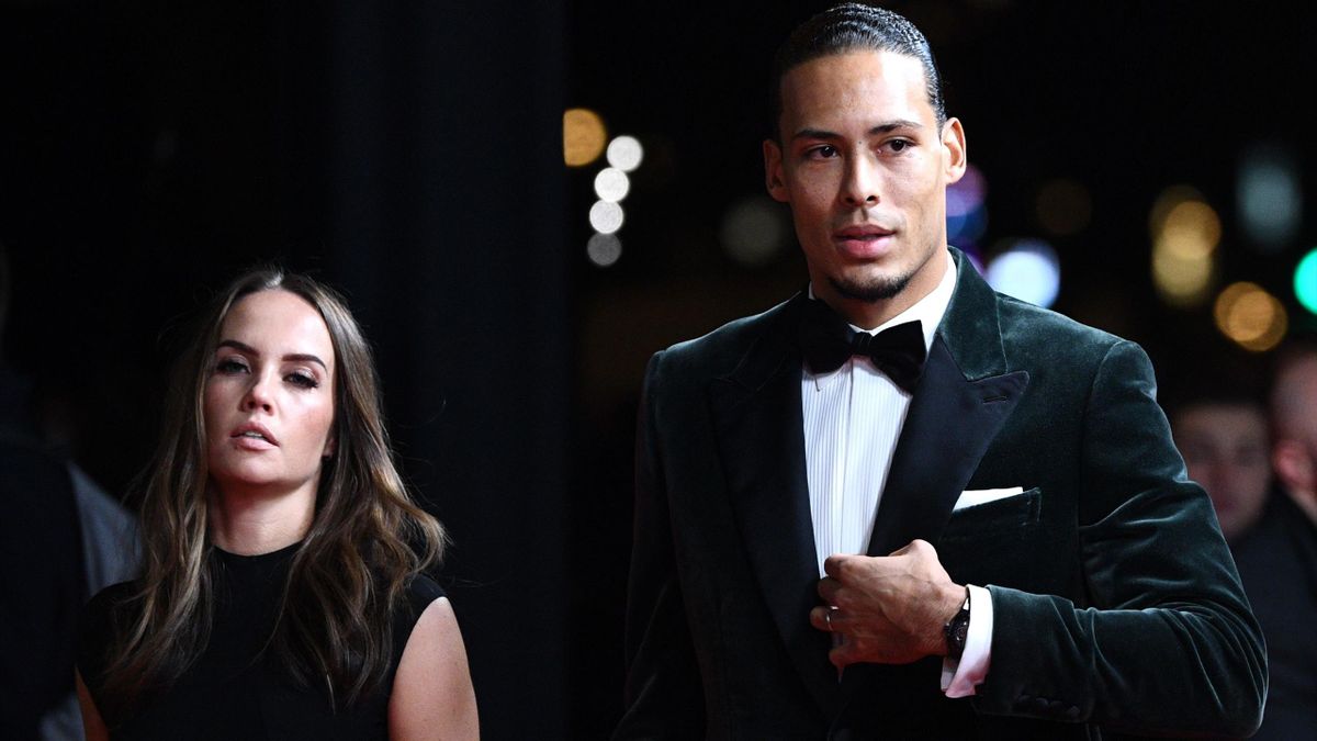 Liverpool's Dutch defender Virgil van Dijk and his wife Rike Nooitgedagt (L) arrive to attend the Ballon d'Or France Football 2019 ceremony at the Chatelet Theatre in Paris on December 2, 2019. (Photo by FRANCK FIFE / AFP) (Photo by FRANCK FIFE/AFP via Ge