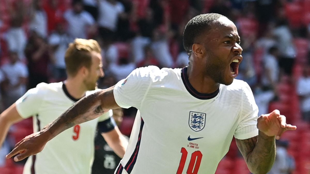 Sterling a marcat singurul gol al meciului Anglia - Croația de la EURO 2020