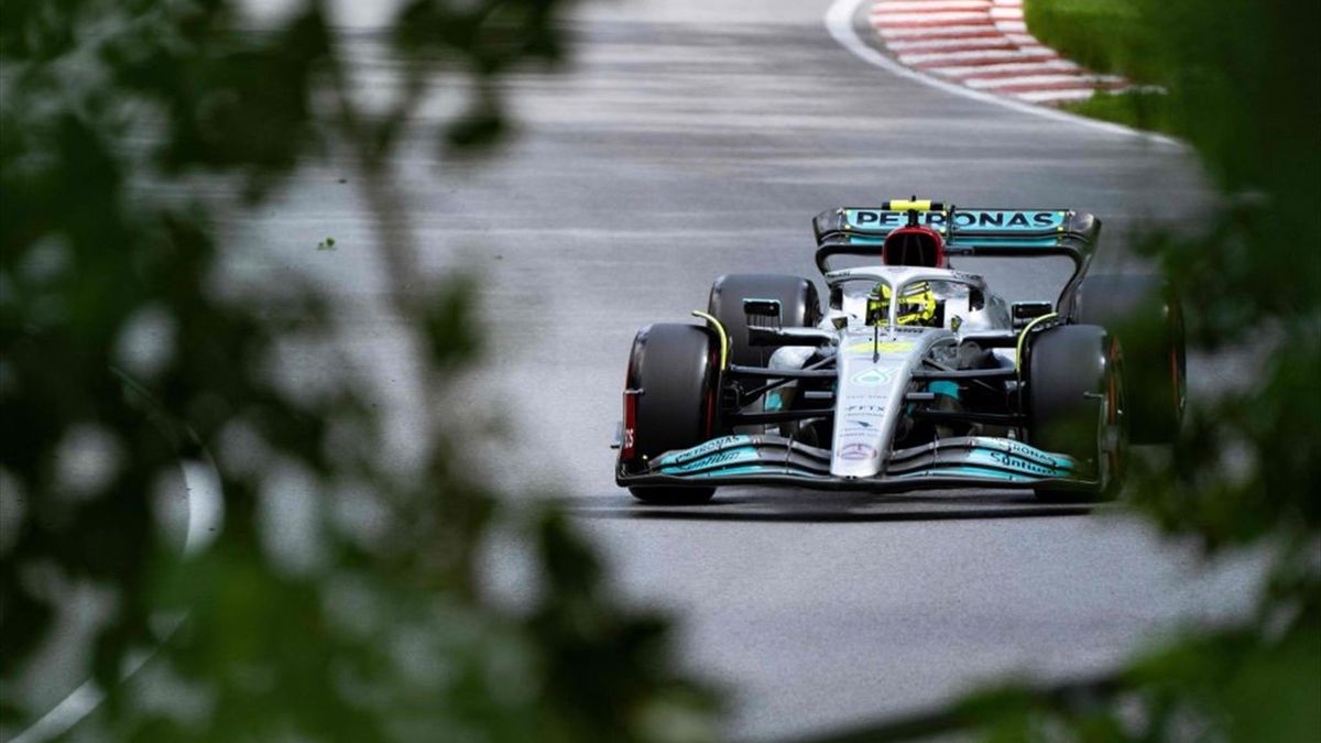 La Mercedes di Lewis Hamilton durante le prove libere del Gran Premio del Canada di Formula 1 - Mondiale 2022