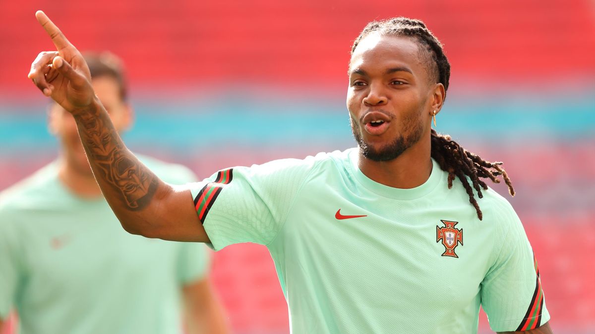 Renato Sanches of Portugal looks on during the Portugal Training Session ahead of the UEFA Euro 2020 Group F match between Hungary and Portugal