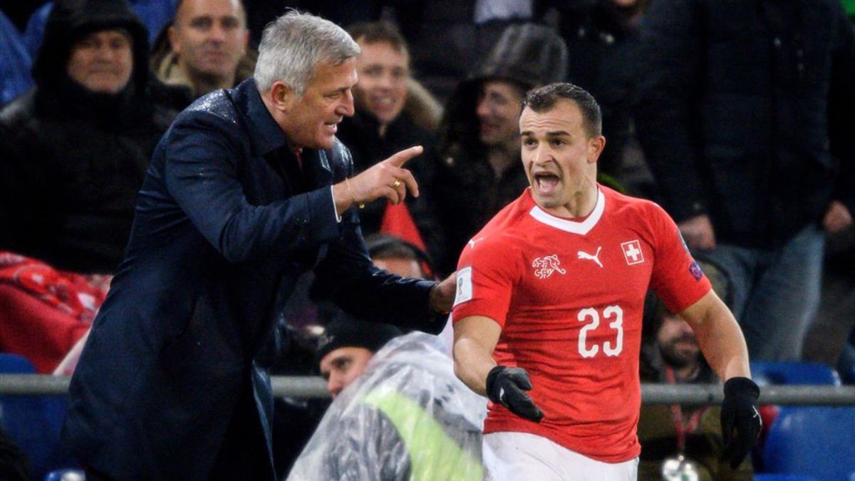 Xherdan Shaqiri, Vladimir Petkovic - Switzerland-Northern Ireland - FIFA 2018 World Cup play-off - Getty Images