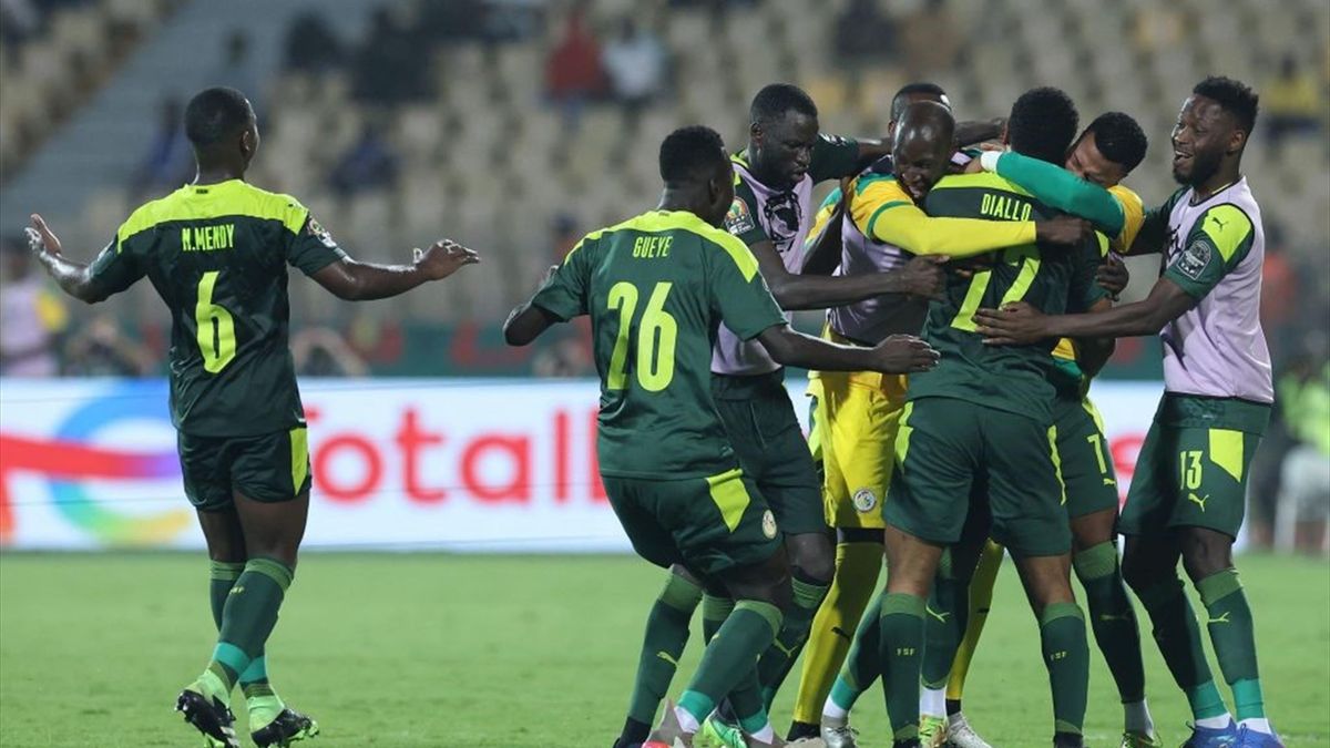 L'esultanza dei giocatori del Senegal durante Burkina Faso-Senegal - Coppa d'Africa 2021