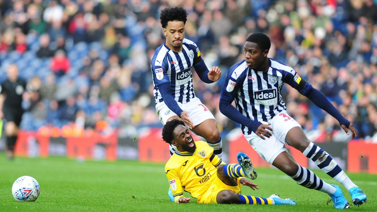 Nathan Dyer of Swansea City is fouled by Nathan Ferguson of West Bromwich Albion during the Sky Bet Championship match at The Hawthorns on December 08, 2019 in Cardiff, Wales.