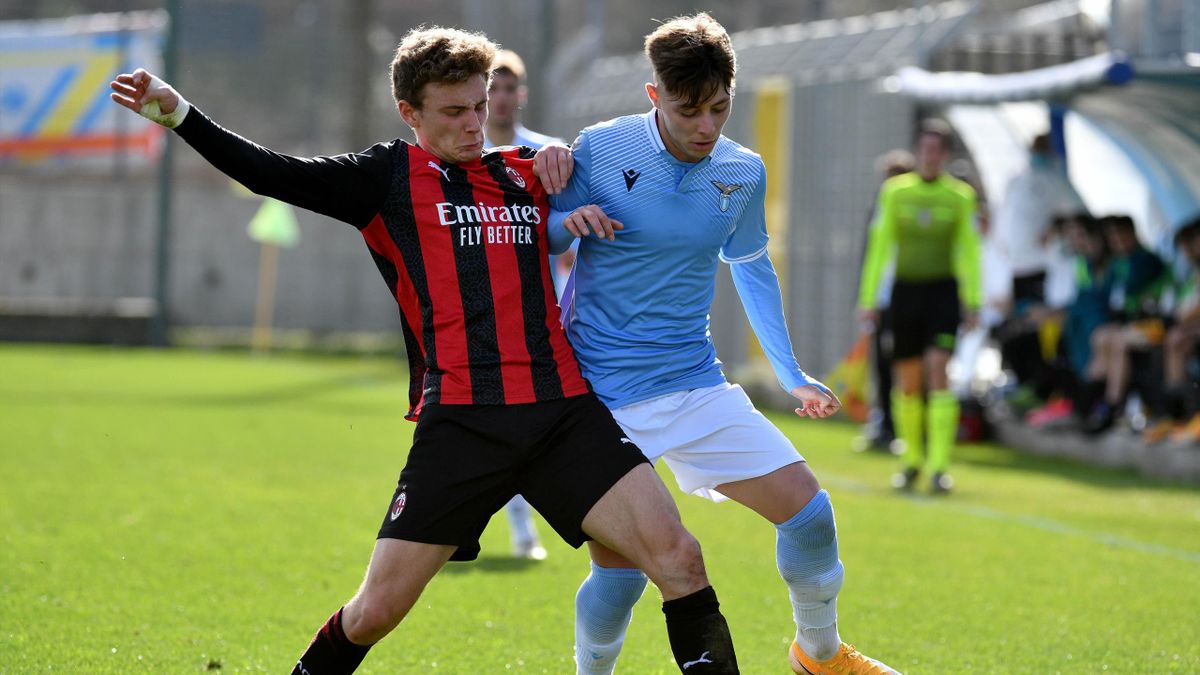 Daniel Guerini, right, in action for Lazio's youth team earlier this year