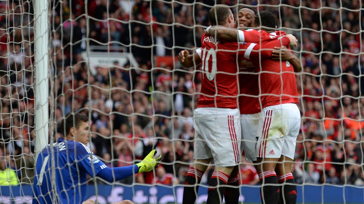 Matial, Rooney et Depay lors de la victoire de Manchester United face à Sunderland