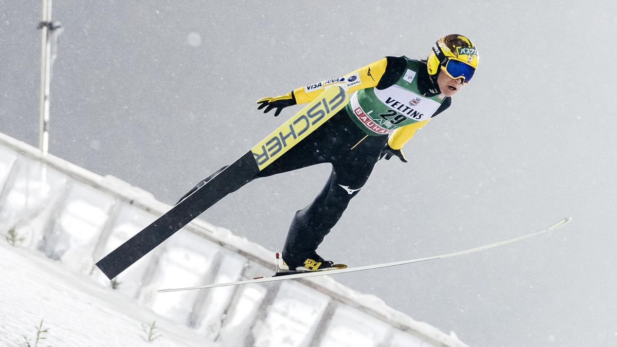 Noriaki Kasai beim Weltcup in Lahti 2019