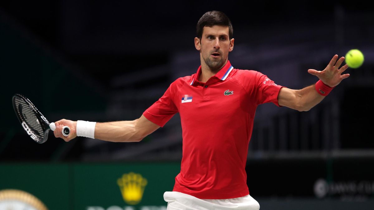 Novak Djokovic (Serbien) im Davis Cup
