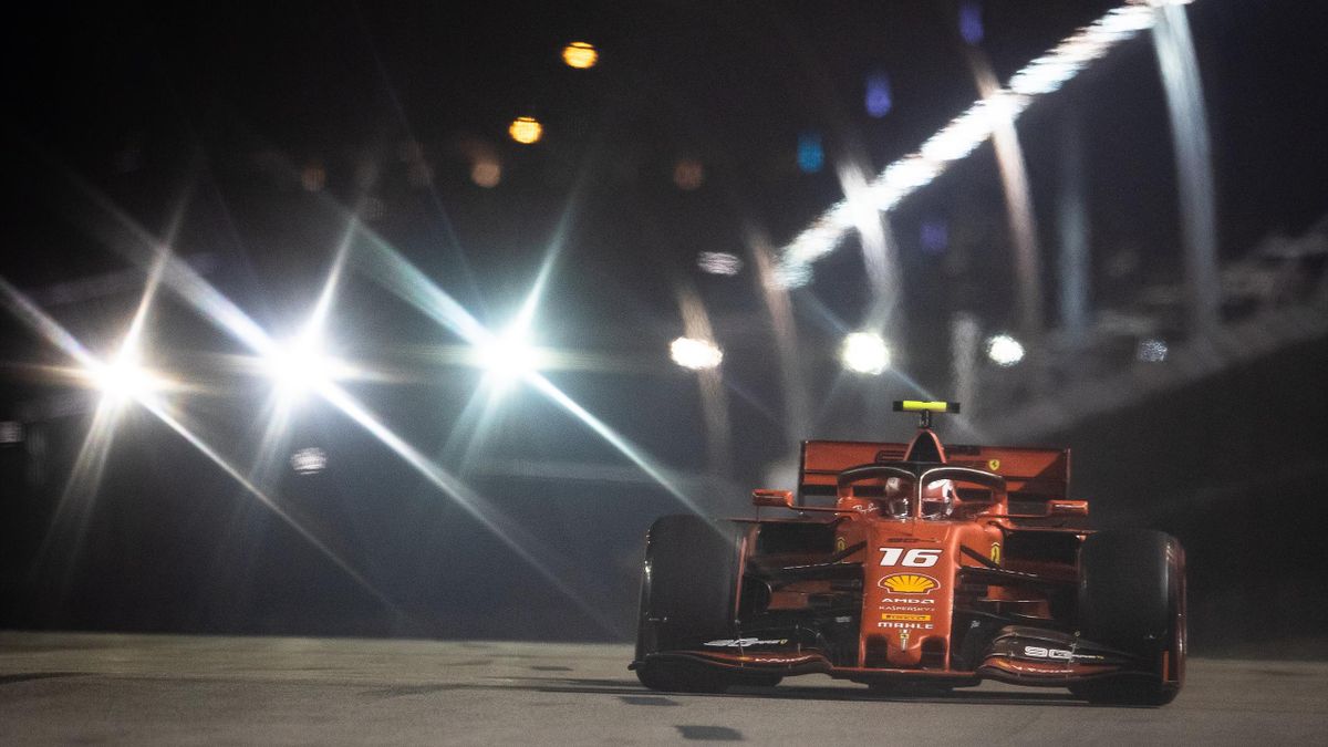 Charles Leclerc (Ferrari) lors de la séance de qualifications du Grand Prix de Singapour 2019