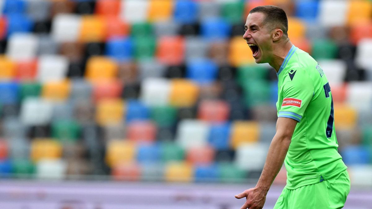 Adam Marusic esulta dopo il gol, Udinese-Lazio, Getty Images