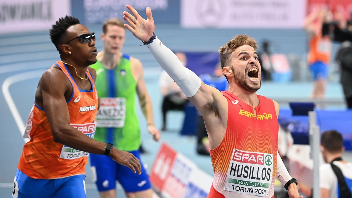 Óscar Husillos, oro en en los 400 metros de los Europeos de pista cubierta