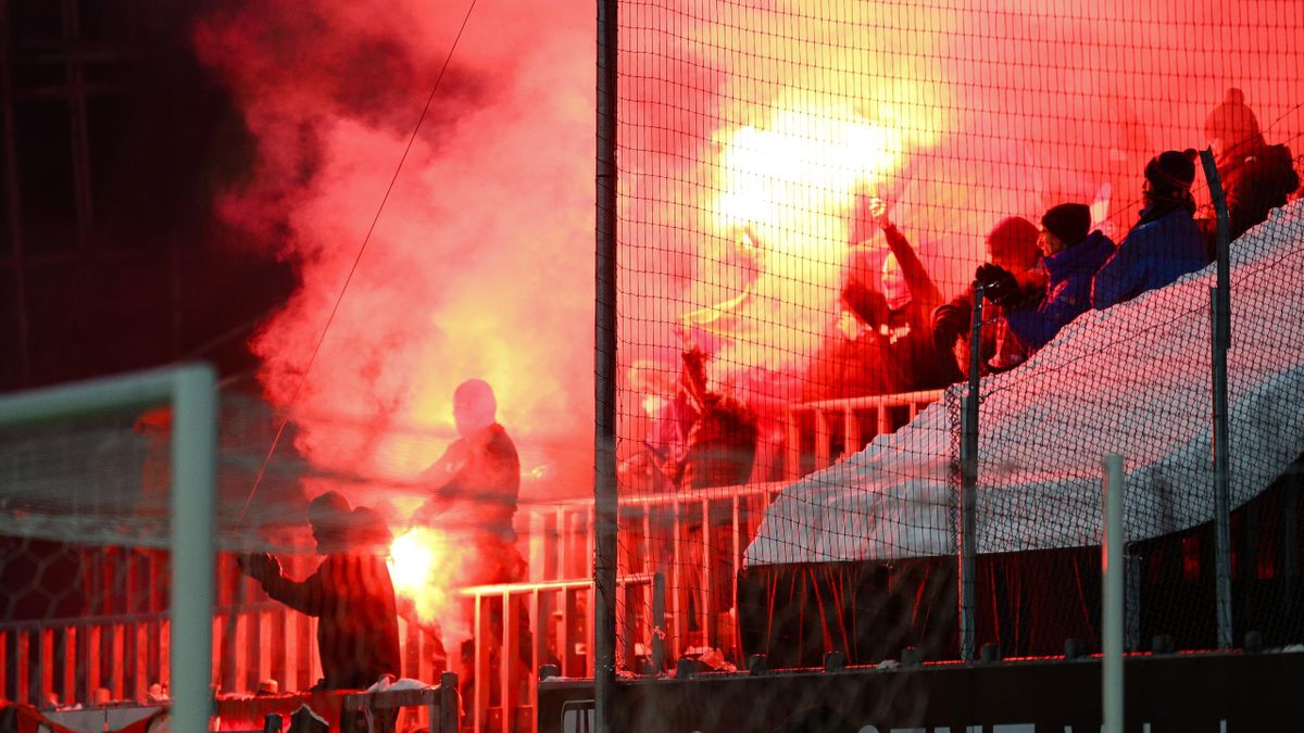 Brann-supportere under kampen mot Bodø/Glimt.