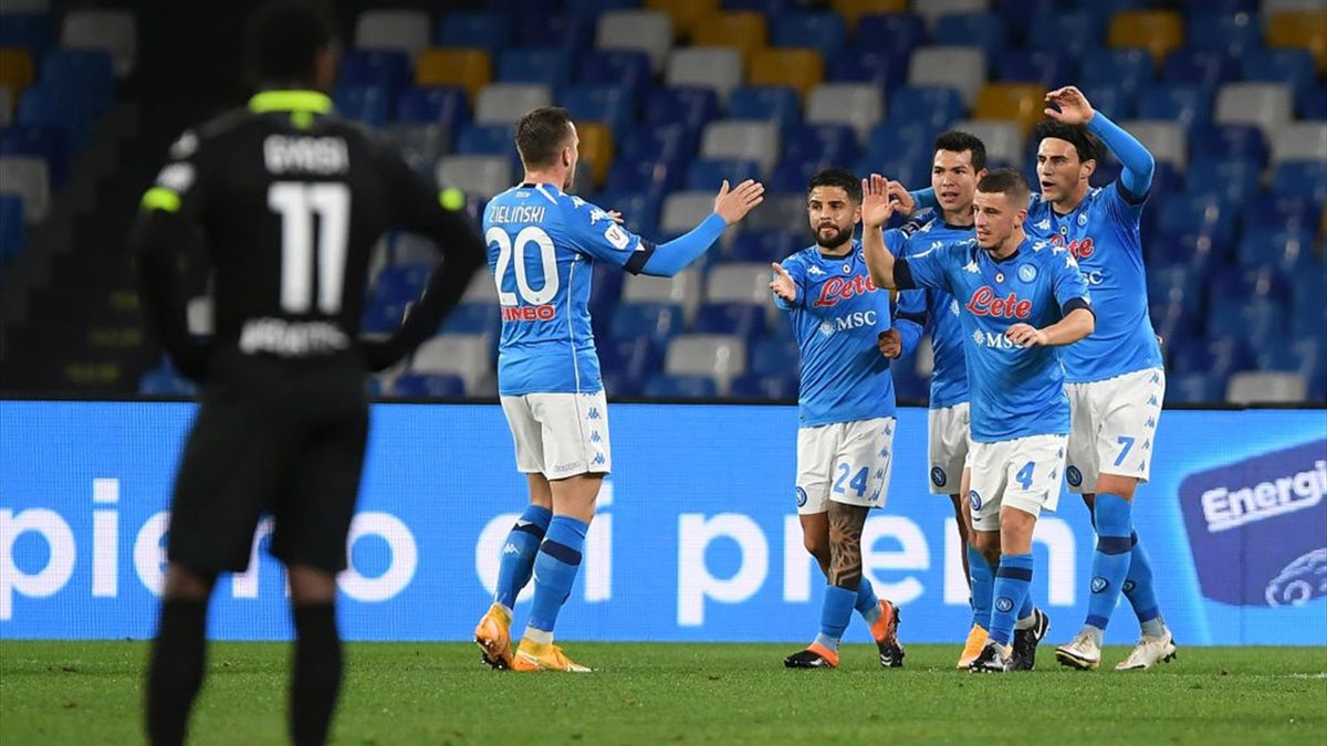 Coppa Italia Napoli Spezia 4 2 Agli Azzurri Basta Un Tempo Semifinale Con L Atalanta Eurosport