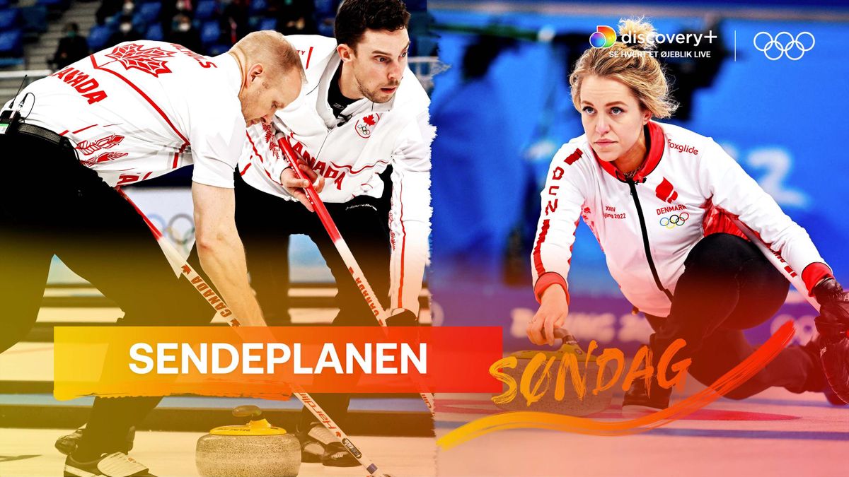 OL-sendeplan søndag: Curlingfeberen raser videre med to danskeropgør